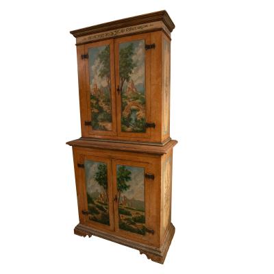 Italian hand painted cupboard late 19th century