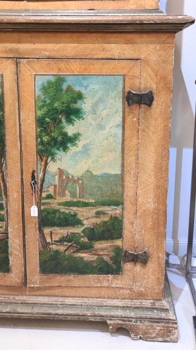 Italian hand painted cupboard late 19th century
