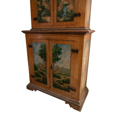 Italian hand painted cupboard late 19th century