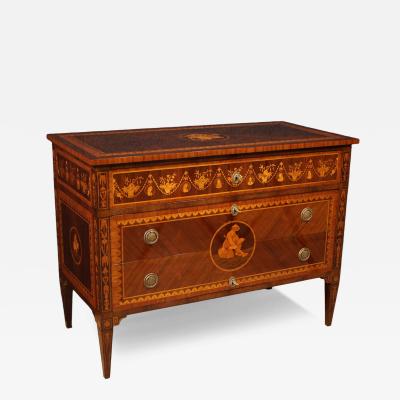 Italian inlaid chest of drawers in Louis XVI style