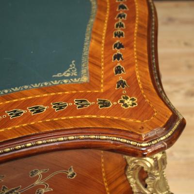 Italian inlaid writing desk in Napoleon III style
