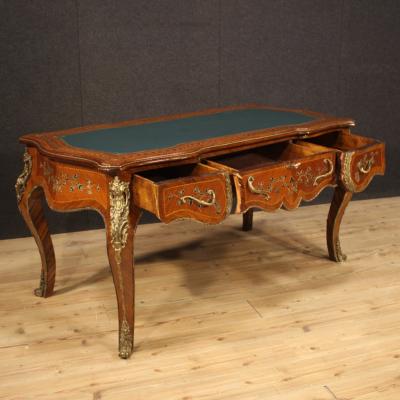 Italian inlaid writing desk in Napoleon III style