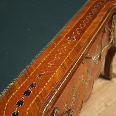 Italian inlaid writing desk in Napoleon III style