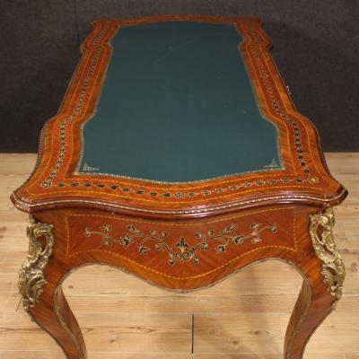 Italian inlaid writing desk in Napoleon III style