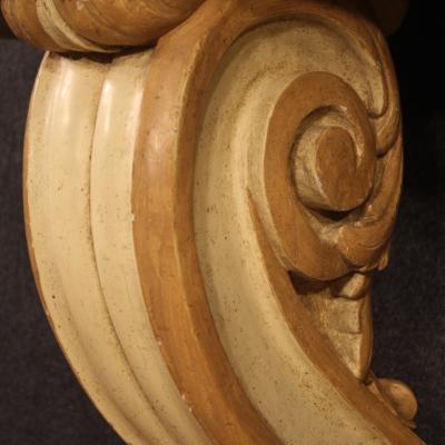 Italian lacquered and painted console from 20th century