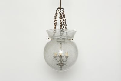 Italian lantern in pulegoso glass