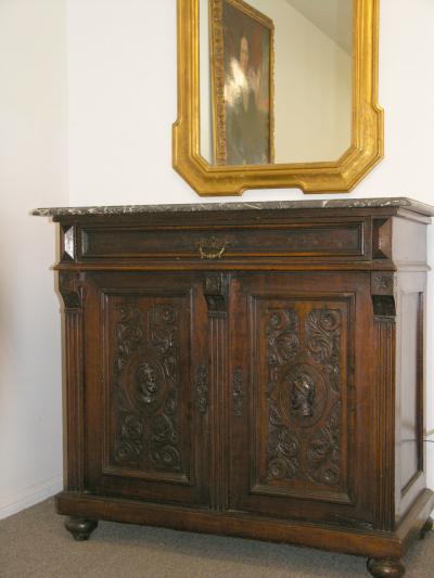 Italian marble top credenza 19th c 