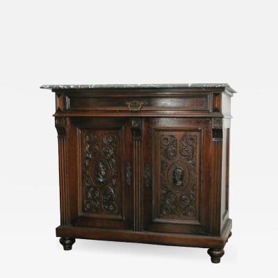 Italian marble top credenza 19th c 