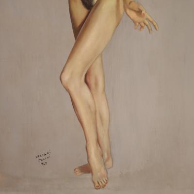 Italian nude painting signed by Mario Vellani Marchi dated 1969