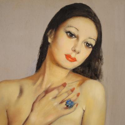 Italian nude painting signed by Mario Vellani Marchi dated 1969