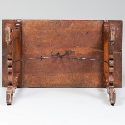 Italian or Spanish Walnut Trestle Table
