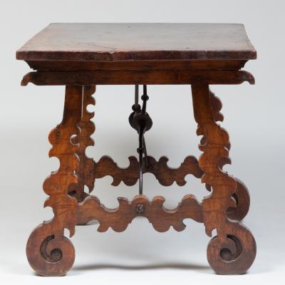 Italian or Spanish Walnut Trestle Table