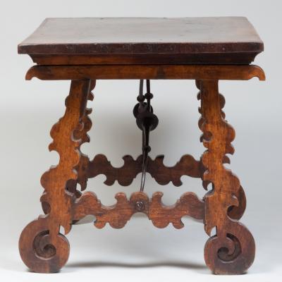 Italian or Spanish Walnut Trestle Table