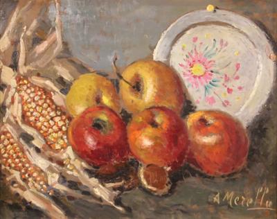 Italian painting still life signed A Merello from 20th century