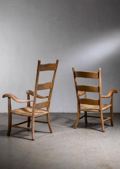 Italian pair of armchairs