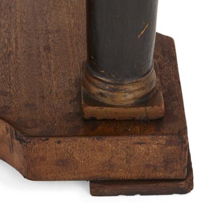 Italian partly ebonised walnut coffee table with scagliola top