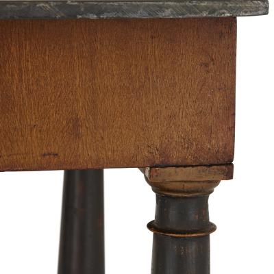 Italian partly ebonised walnut coffee table with scagliola top