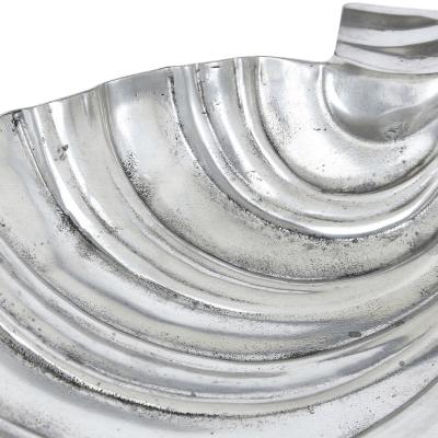 Italian scallop shell shaped pewter fruit bowl