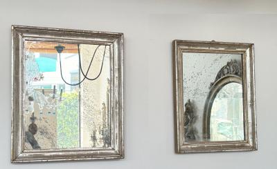 Italian silver giltwood mirrors Circa 1860