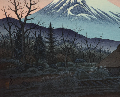 Ito Takashi Ito Takashi Lanscape Woodblock Print Mt Fuji from Susono Signed