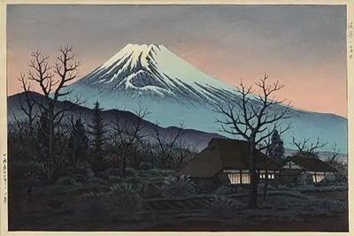 Ito Takashi Ito Takashi Lanscape Woodblock Print Mt Fuji from Susono Signed