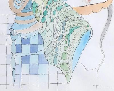 Itzchak Tarkay Lady Seated