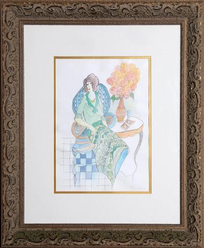 Itzchak Tarkay Lady Seated