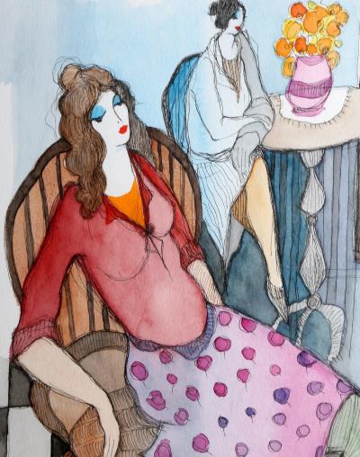 Itzchak Tarkay Lavender Dress