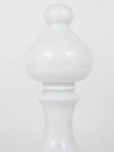 Ivan Jakes White Ivan Jakes Bishop Chess Lamp Made of White Glass Czechoslovakia 1970s