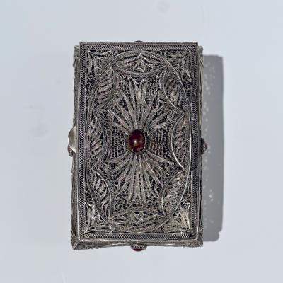 Ivan Vasilyevich Avdeyev Russian Silver Box with Semiprecious Stones Russian circa 1859