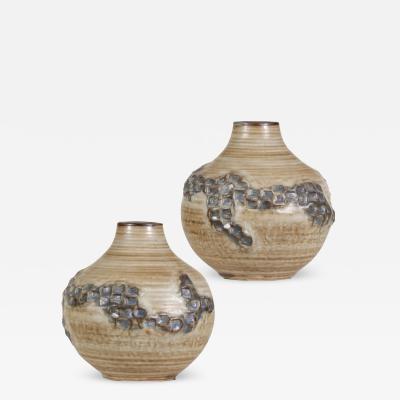 Ivan Weiss Pair of Vases with Abstracted Festooning by J rgen Mogensen