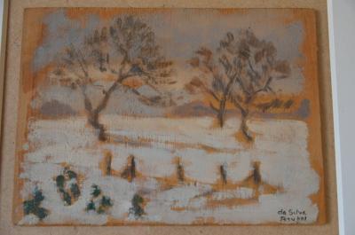 Ivan da Silva Bruhns Rare Set of Two Framed Oil Paintings by Ivan da Silva Bruhns
