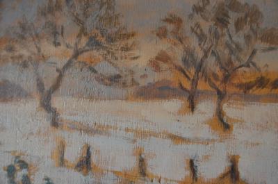 Ivan da Silva Bruhns Rare Set of Two Framed Oil Paintings by Ivan da Silva Bruhns