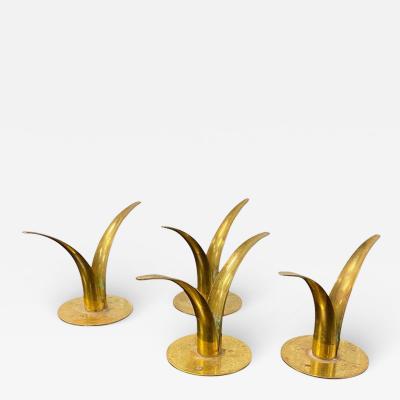 Ivar lenius Bj rk Ivar Alenius Bjork A set of Lily Candle Sticks Brass Ystad Metall 1939