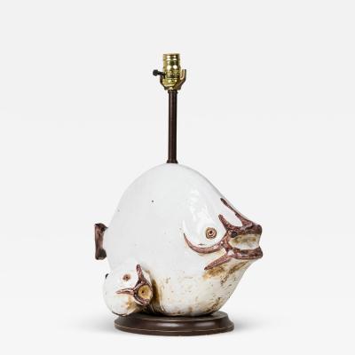 Ivo De Santis Ivo De Santis Gli Etruschi Mid Century Italian Ceramic Fish Group Table Lamp