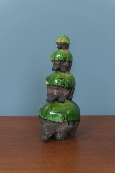 Ivo De Santis Ivo De Santis for Gil Etruschi Ceramic Elephants Sculpture Italy