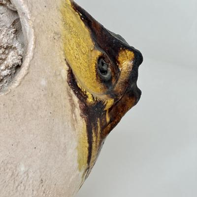 Ivo De Santis Mid Century Modern Italian Glazed Ceramic Fish Sculpture by Ivo De Santis