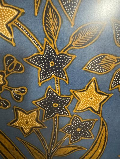 Iwan Tirta Large Iwan Tirta Pheasant and Floral Batik Artwork