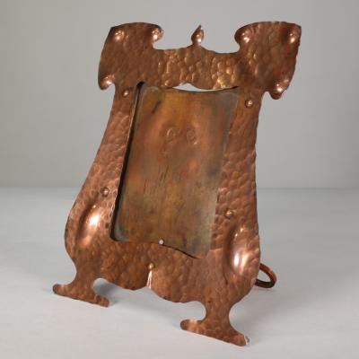 J F Poole Hayle Cornwall an Arts Crafts Hand Hammered Copper Picture Frame