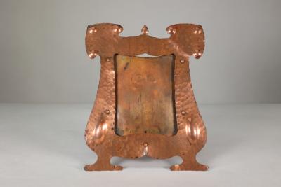 J F Poole Hayle Cornwall an Arts Crafts Hand Hammered Copper Picture Frame