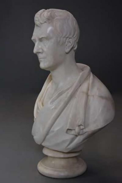 J Francis Large fine quality marble bust of James Loch MP signed J Francis