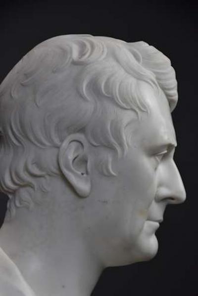 J Francis Large fine quality marble bust of James Loch MP signed J Francis