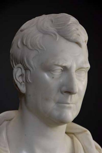 J Francis Large fine quality marble bust of James Loch MP signed J Francis