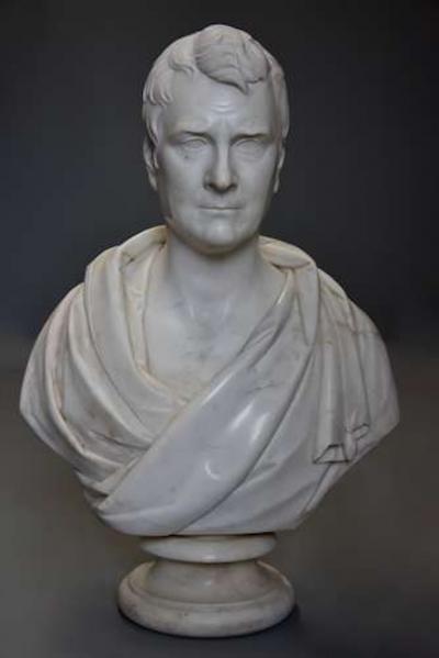 J Francis Large fine quality marble bust of James Loch MP signed J Francis