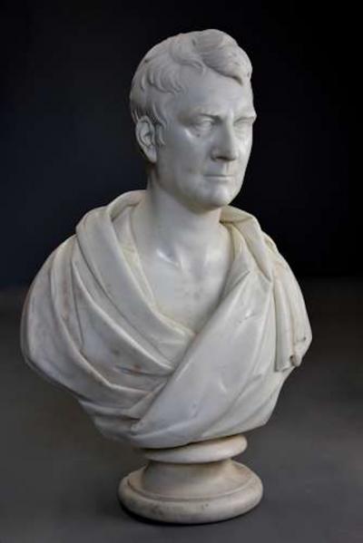 J Francis Large fine quality marble bust of James Loch MP signed J Francis