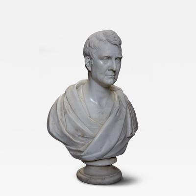 J Francis Large fine quality marble bust of James Loch MP signed J Francis