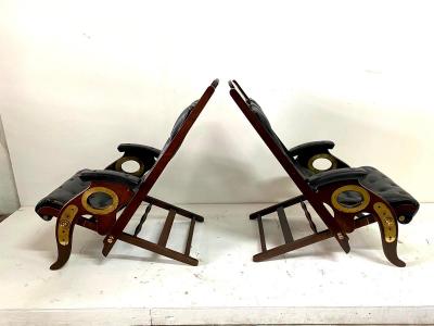 J Herbert McNair Colonial Campaign Chairs Pair