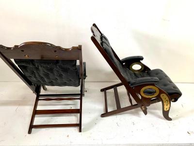 J Herbert McNair Colonial Campaign Chairs Pair