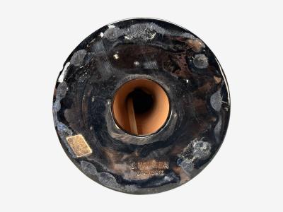 J Holstein Keramik Blue Stoneware Table Lamp Denmark 1960s