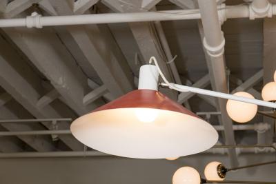 J J M Hoogervorst J J M HOOGERVORST FOR ANVIA ENAMELED METAL ARTICULATED CEILING FIXTURE